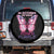 Breast Cancer And Domestic Violence Spare Tire Cover In October We Wear Pink and Purple Butterfly Support Squad TS02 No hole Black Print Your Wear