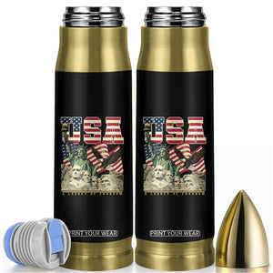 USA Legacy of Freedom Bullet Tumbler Patriotic Statue of Liberty Bald Eagle Mount Rushmore Graphic TS02 Black Print Your Wear