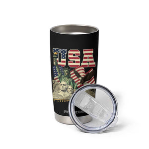 USA Legacy of Freedom Tumbler Cup Patriotic Statue of Liberty Bald Eagle Mount Rushmore Graphic TS02 Print Your Wear