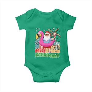 Christmas in Hawaii Baby Onesie Mele Kalikimaka Hawaiian Tropical Beach Santa TS02 Irish Green Print Your Wear