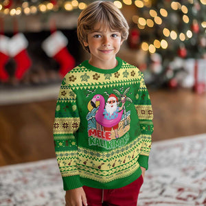 Xmas in Hawaii Ugly Christmas Sweater Mele Kalikimaka Hawaiian Tropical Beach Santa TS02 Forest Print Your Wear