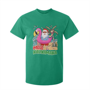 Christmas in Hawaii T Shirt For Kid Mele Kalikimaka Hawaiian Tropical Beach Santa TS02 Irish Green Print Your Wear