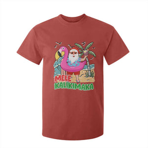 Christmas in Hawaii T Shirt For Kid Mele Kalikimaka Hawaiian Tropical Beach Santa TS02 Red Print Your Wear