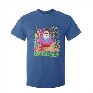 Christmas in Hawaii T Shirt For Kid Mele Kalikimaka Hawaiian Tropical Beach Santa TS02 Royal Blue Print Your Wear