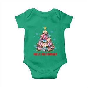 Christmas in Hawaii Baby Onesie Mele Kalikimaka Tropical Hawaiian Plumeria TS02 Irish Green Print Your Wear