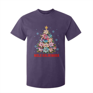 Christmas in Hawaii T Shirt For Kid Mele Kalikimaka Tropical Hawaiian Plumeria TS02 Purple Print Your Wear