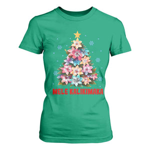Christmas in Hawaii T Shirt For Women Mele Kalikimaka Tropical Hawaiian Plumeria TS02 Irish Green Print Your Wear