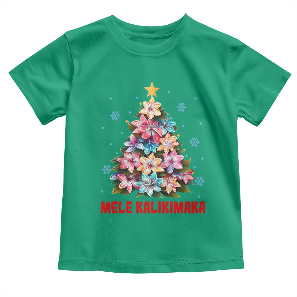 Christmas in Hawaii Toddler T Shirt Mele Kalikimaka Tropical Hawaiian Plumeria TS02 Irish Green Print Your Wear