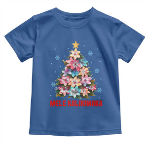 Christmas in Hawaii Toddler T Shirt Mele Kalikimaka Tropical Hawaiian Plumeria TS02 Royal Blue Print Your Wear