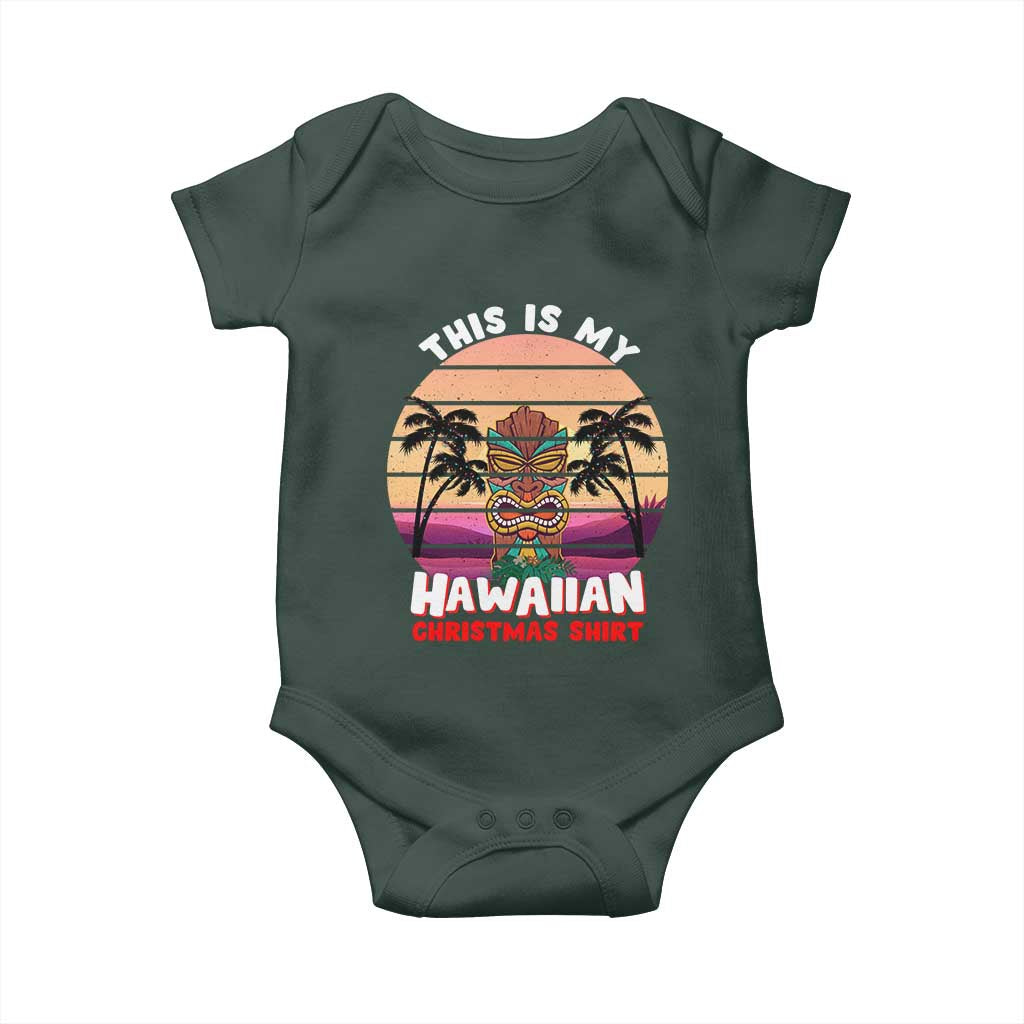 Christmas in Hawaii Baby Onesie This Is My Hawaiian Tiki Retro Tropical Vibe TS02 Print Your Wear