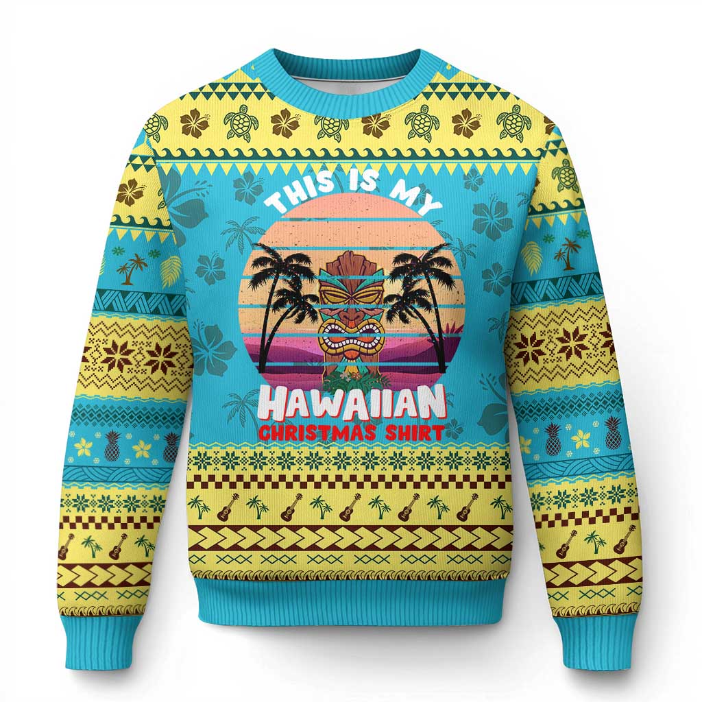 Xmas in Hawaii Ugly Christmas Sweater This Is My Hawaiian Tiki Retro Tropical Vibe TS02 Hawaii Print Your Wear