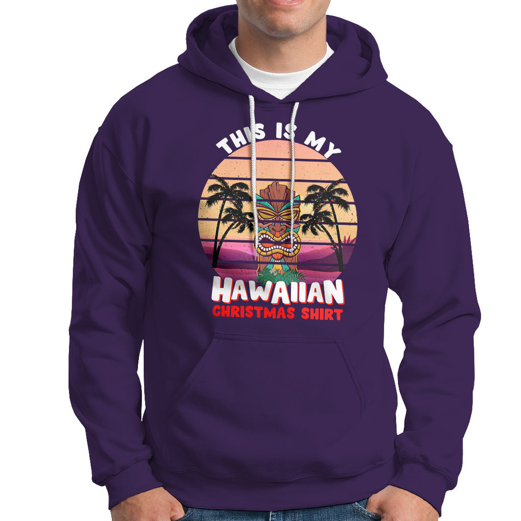 This Is My Hawaiian Christmas Shirt Retro Tropical Xmas Hawaii Tiki Hoodie TS02 Purple Printyourwear