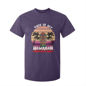 Christmas in Hawaii T Shirt For Kid This Is My Hawaiian Tiki Retro Tropical Vibe TS02 Purple Print Your Wear