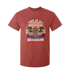 Christmas in Hawaii T Shirt For Kid This Is My Hawaiian Tiki Retro Tropical Vibe TS02 Red Print Your Wear