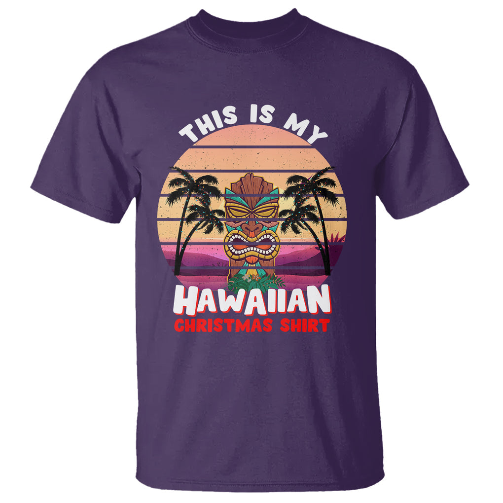 This Is My Hawaiian Christmas Shirt Retro Tropical Xmas Hawaii Tiki T Shirt TS02 Purple Printyourwear