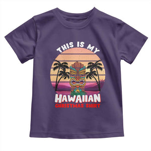 Christmas in Hawaii Toddler T Shirt This Is My Hawaiian Tiki Retro Tropical Vibe TS02 Purple Print Your Wear