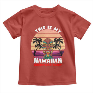 Christmas in Hawaii Toddler T Shirt This Is My Hawaiian Tiki Retro Tropical Vibe TS02 Red Print Your Wear