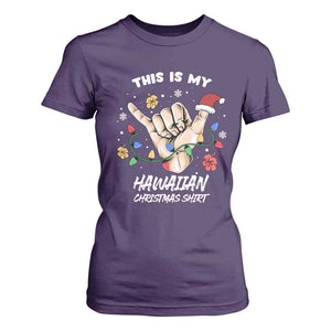 Christmas in Hawaii T Shirt For Women This Is My Hawaiian Shaka Tropical Vibe TS02 Purple Print Your Wear