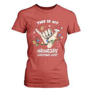 Christmas in Hawaii T Shirt For Women This Is My Hawaiian Shaka Tropical Vibe TS02 Red Print Your Wear