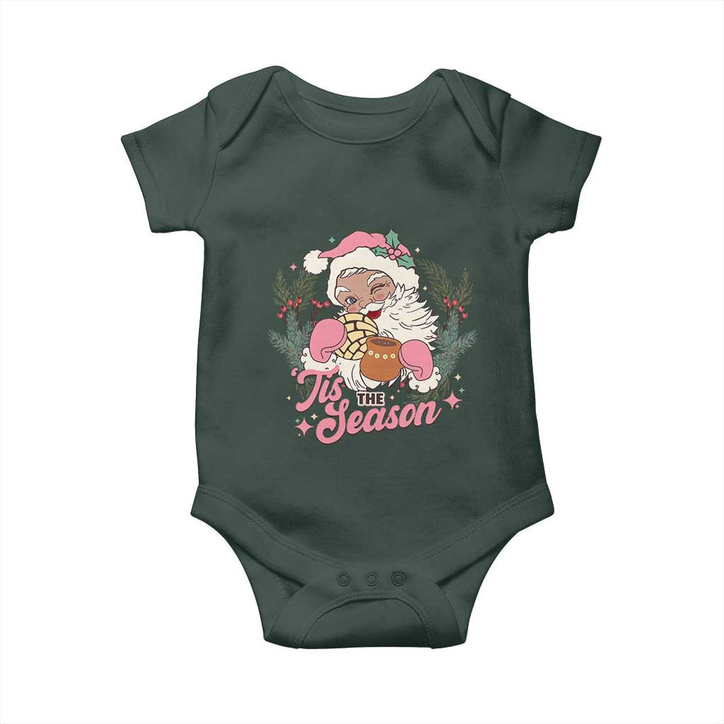 Retro Pink Santa Baby Onesie Tis The Season Feliz Navidad Latin America Mexican Christmas TS02 Print Your Wear