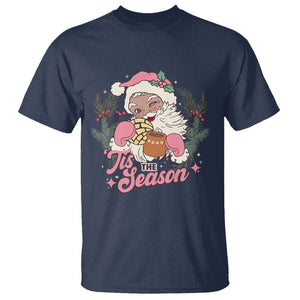 Retro Pink Santa T Shirt Tis The Season Feliz Navidad Latin America Mexican Christmas TS02 Navy Print Your Wear