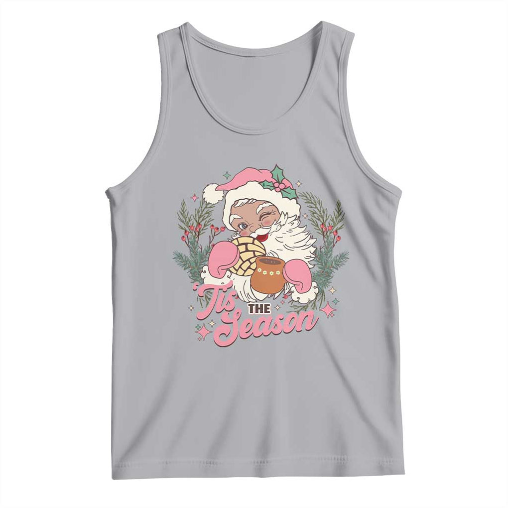 Retro Pink Santa Tank Top Tis The Season Feliz Navidad Latin America Mexican Christmas TS02 Athletic Heather Print Your Wear