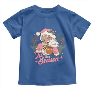 Retro Pink Santa Toddler T Shirt Tis The Season Feliz Navidad Latin America Mexican Christmas TS02 Royal Blue Print Your Wear