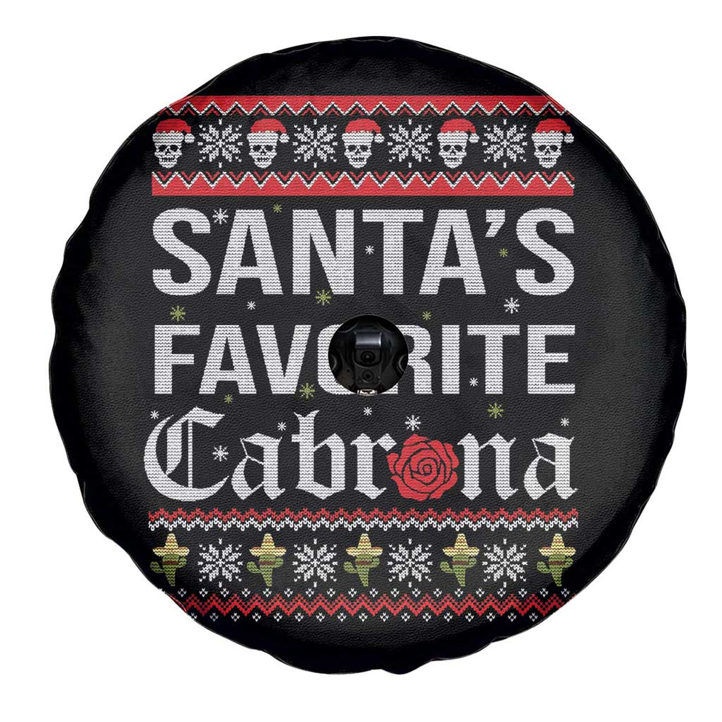 Funny Mexican Ugly Christmas Spare Tire Cover Santa's Favorite Cabrona Xmas Party Gift TS02 Print Your Wear