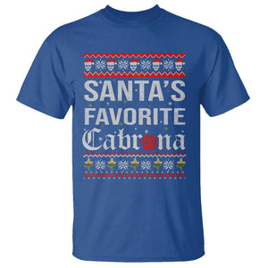 Funny Mexican Ugly Christmas T Shirt Santa's Favorite Cabrona Xmas Party Gift TS02 Royal Blue Print Your Wear