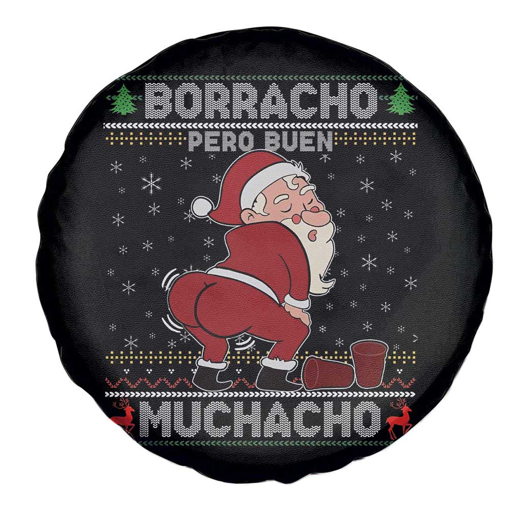 Funny Drunk Mexican Santa Spare Tire Cover Borracho Pero Buen Muchacho Good Guy in Spanish TS02 Print Your Wear