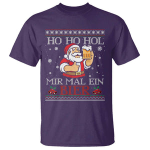 Funny Mexican Santa Drinking T Shirt Ho Ho Hol Mir Mal Ein Bier Hold Me A Beer Xmas Party TS02 Purple Print Your Wear
