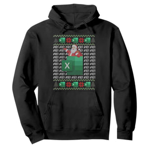 Funny Christmas Accountant Hoodie Excel REF Error Spreadsheet Santa Gift TS02 Black Print Your Wear