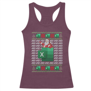 Funny Christmas Accountant Racerback Tank Top Excel REF Error Spreadsheet Santa Gift TS02 Maroon Print Your Wear