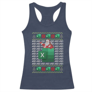 Funny Christmas Accountant Racerback Tank Top Excel REF Error Spreadsheet Santa Gift TS02 Navy Print Your Wear