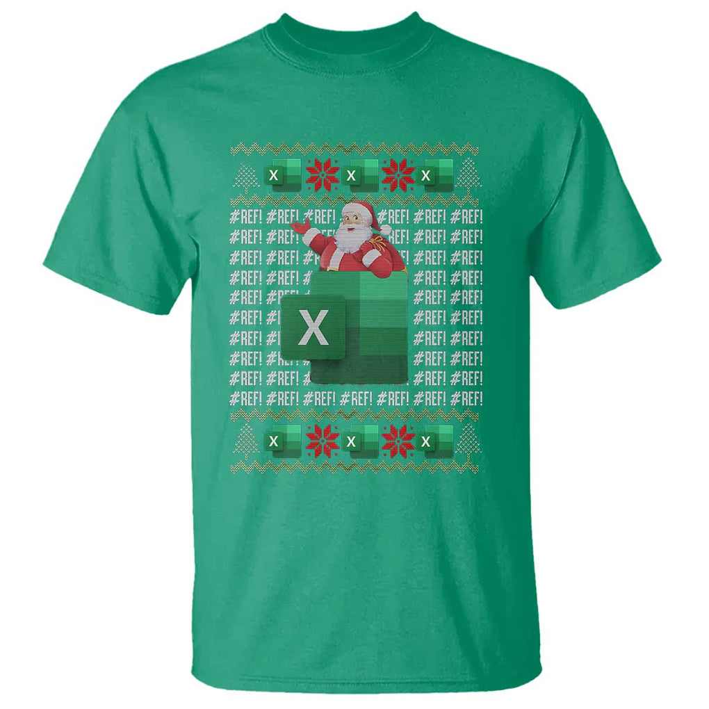 Funny Christmas Accountant T Shirt Excel REF Error Spreadsheet Santa Gift TS02 Irish Green Print Your Wear