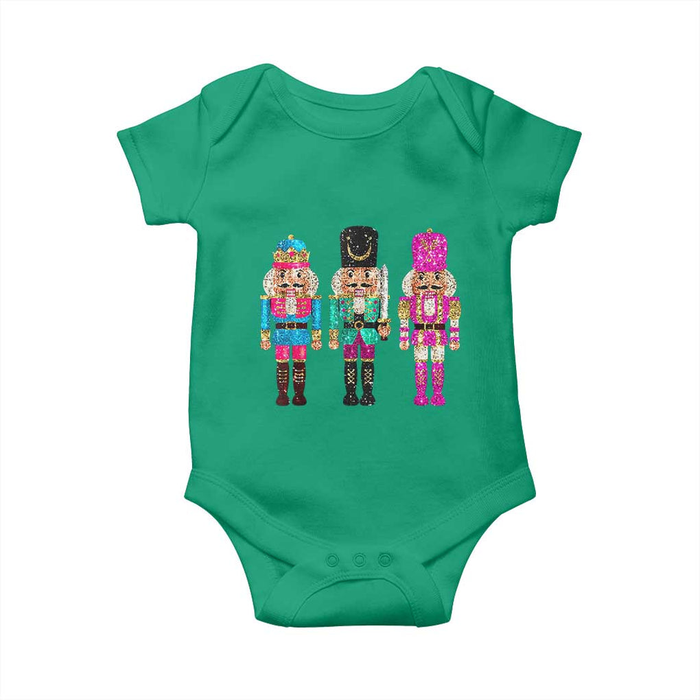 Christmas Nutcracker Baby Onesie Sequin Sparklle Festive Xmas Vintage TS02 Irish Green Print Your Wear
