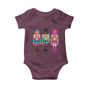 Christmas Nutcracker Baby Onesie Sequin Sparklle Festive Xmas Vintage TS02 Maroon Print Your Wear