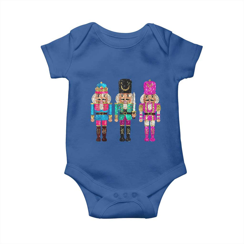 Christmas Nutcracker Baby Onesie Sequin Sparklle Festive Xmas Vintage TS02 Royal Blue Print Your Wear