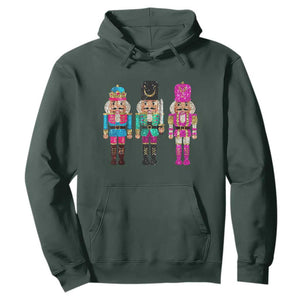 Christmas Nutcracker Hoodie Sequin Sparklle Festive Xmas Vintage TS02 Dark Forest Green Print Your Wear