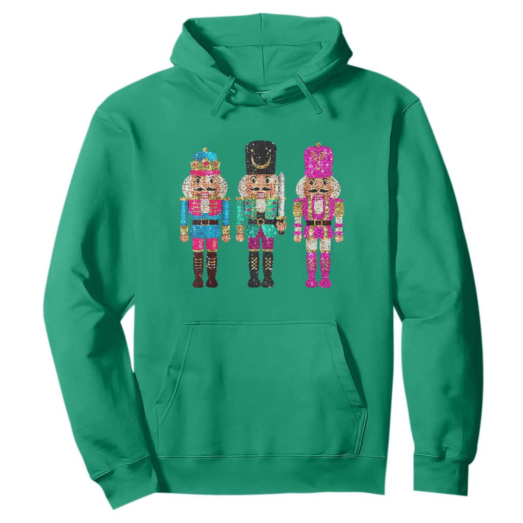 Christmas Nutcracker Hoodie Sequin Sparklle Festive Xmas Vintage TS02 Irish Green Print Your Wear