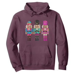 Christmas Nutcracker Hoodie Sequin Sparklle Festive Xmas Vintage TS02 Maroon Print Your Wear