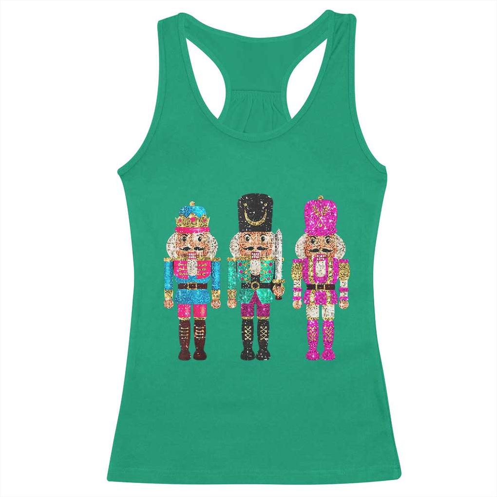 Christmas Nutcracker Racerback Tank Top Sequin Sparklle Festive Xmas Vintage TS02 Irish Green Print Your Wear