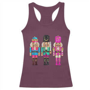 Christmas Nutcracker Racerback Tank Top Sequin Sparklle Festive Xmas Vintage TS02 Maroon Print Your Wear