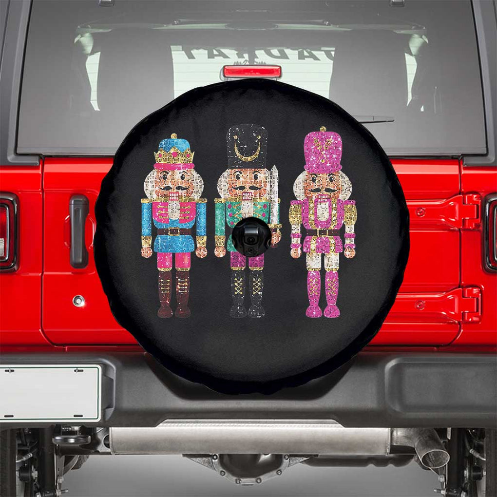 Christmas Nutcracker Spare Tire Cover Sequin Sparklle Festive Xmas Vintage TS02 Black Print Your Wear