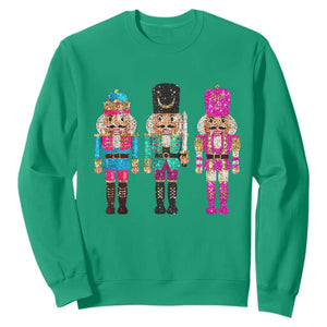 Christmas Nutcracker Sweatshirt Sequin Sparklle Festive Xmas Vintage TS02 Irish Green Print Your Wear
