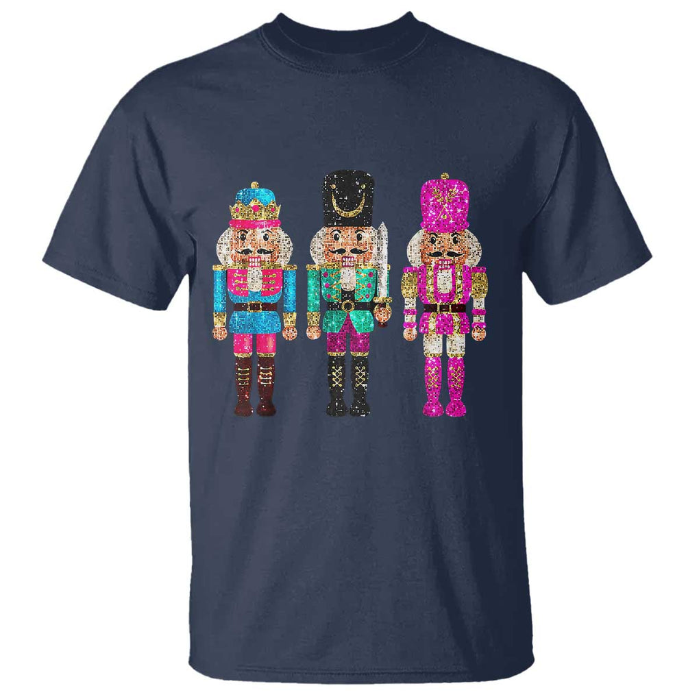 Christmas Nutcracker T Shirt Sequin Sparklle Festive Xmas Vintage TS02 Navy Print Your Wear