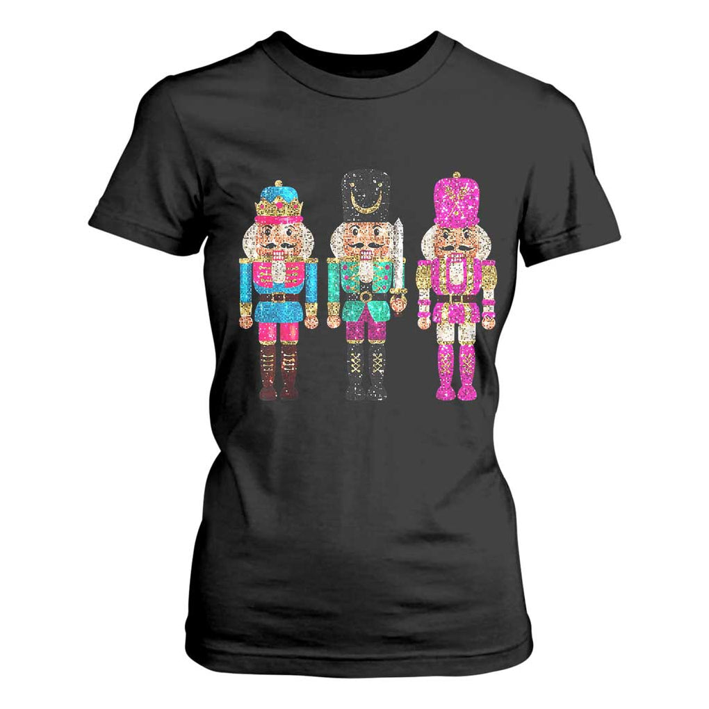 Christmas Nutcracker T Shirt For Women Sequin Sparklle Festive Xmas Vintage TS02 Black Print Your Wear