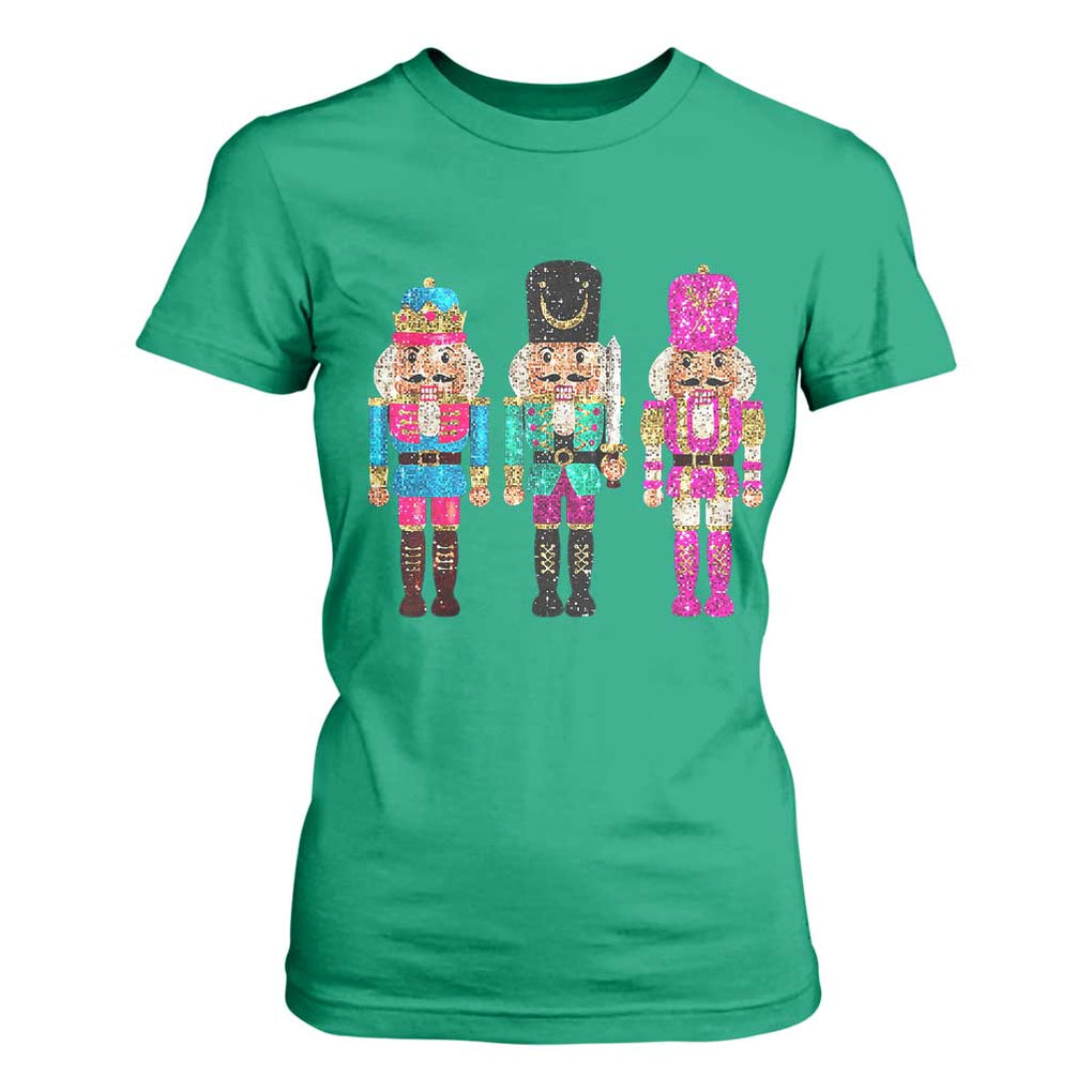 Christmas Nutcracker T Shirt For Women Sequin Sparklle Festive Xmas Vintage TS02 Irish Green Print Your Wear