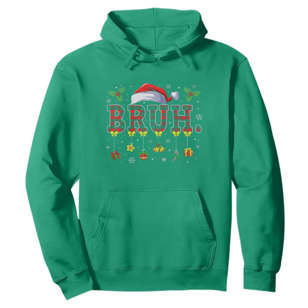 Christmas Bruh Hoodie Red Plaid Retro Xmas Pajamas Matching TS02 Irish Green Print Your Wear