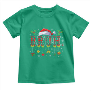 Christmas Bruh Toddler T Shirt Red Plaid Retro Xmas Pajamas Matching TS02 Irish Green Print Your Wear